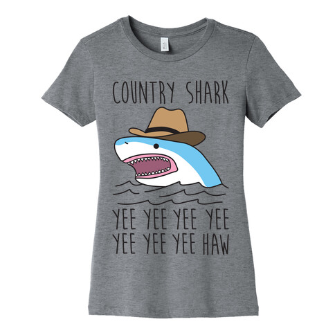 Country Shark Yee Haw Womens T-Shirt