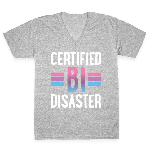 Certified Bi Disaster V-Neck Tee Shirt