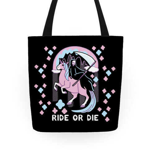 Ride or Die - Grim Reaper and Unicorn Tote