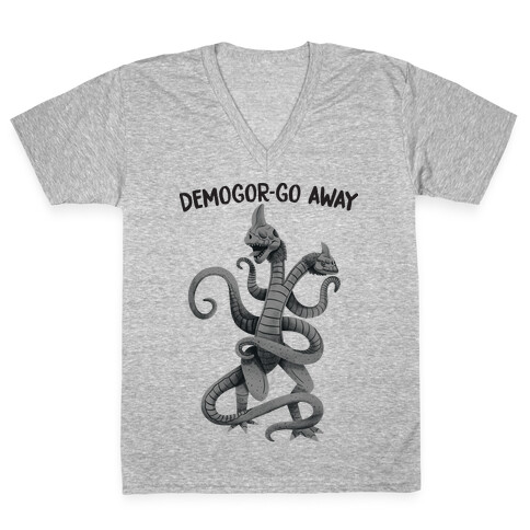 Demogor-GO AWAY V-Neck Tee Shirt