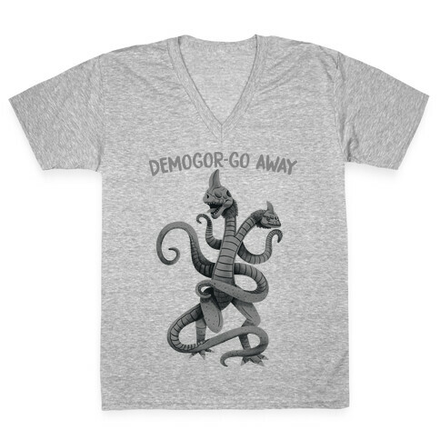 Demogor-GO AWAY V-Neck Tee Shirt