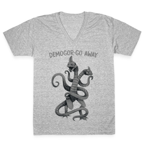 Demogor-GO AWAY V-Neck Tee Shirt