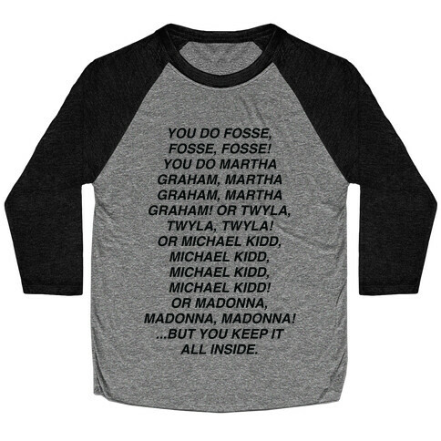 You Do Fosse Fosse Fosse Baseball Tee