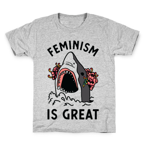 Feminism is Great Shark Kids T-Shirt
