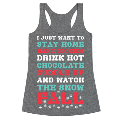 Snow Fall Racerback Tank Top