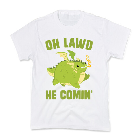 OH LAWD HE COMIN' Dragon Kids T-Shirt