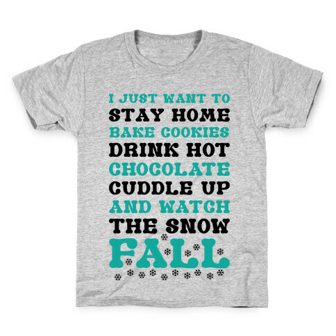 Snow Fall Kids T-Shirt