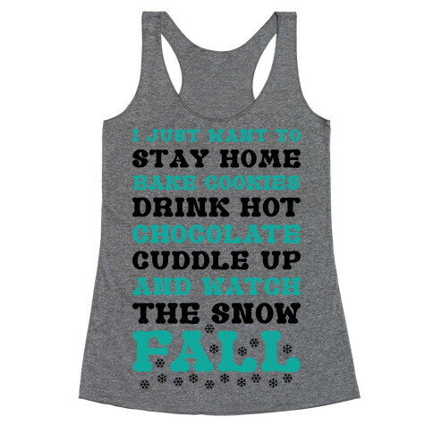 Snow Fall Racerback Tank Top