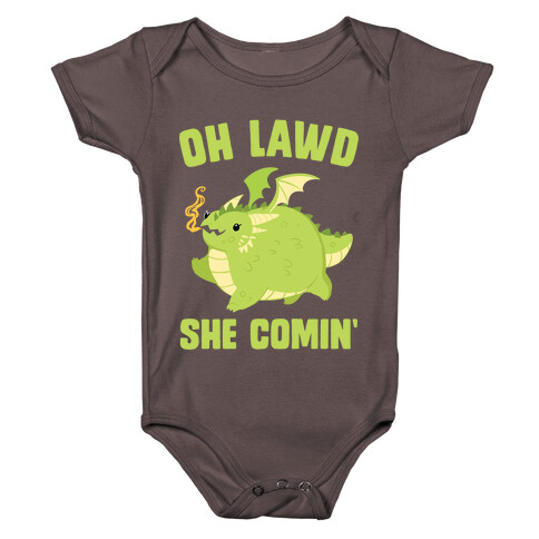 OH LAWD SHE COMIN' Dragon Baby One-Piece