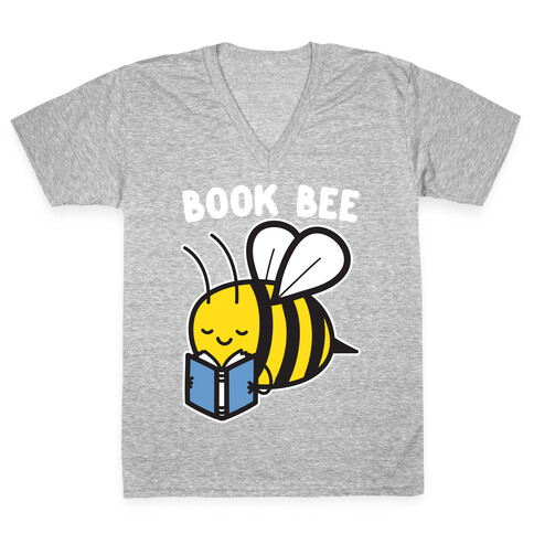 Book Bee V-Neck Tee Shirt
