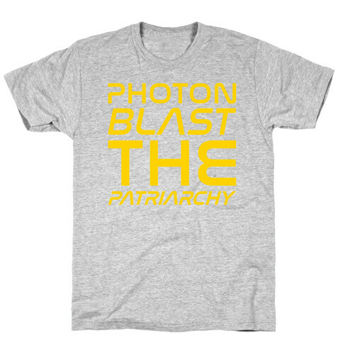 Photon Blast The Patriarchy Parody White Print T-Shirt