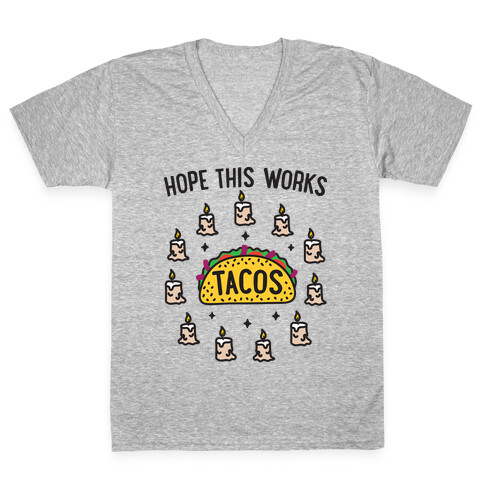 Tacos Summoning Circle V-Neck Tee Shirt