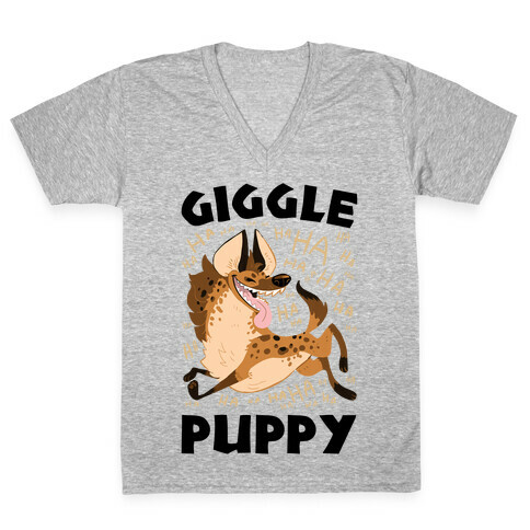 Giggle Puppy V-Neck Tee Shirt