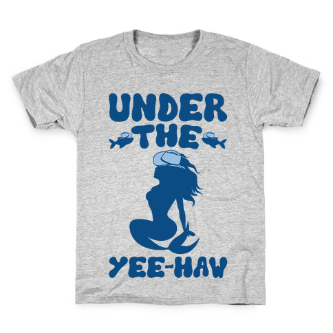 Under The Yee-Haw Under The Sea Country Mermaid Parody Kids T-Shirt
