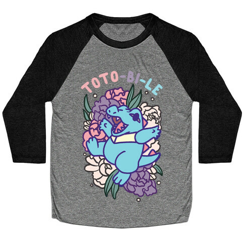 Toto-bi-le Totodile Bisexual Parody Baseball Tee