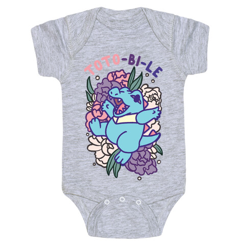 Toto-bi-le Totodile Bisexual Parody Baby One-Piece