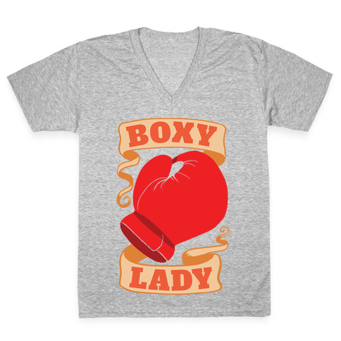 Boxy Lady V-Neck Tee Shirt