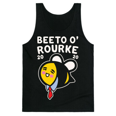 Beeto O'Rourke 2020 Bee Parody White Print Tank Top