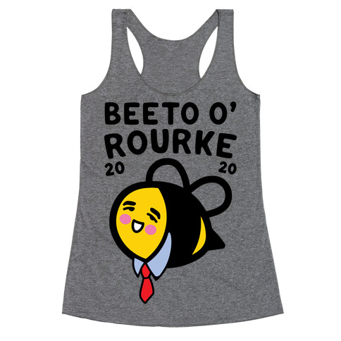 Beeto O'Rourke 2020 Bee Parody Racerback Tank Top