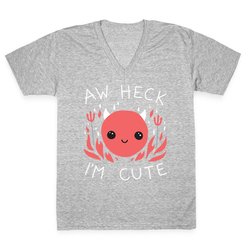 Aw Heck I'm Cute Devil V-Neck Tee Shirt