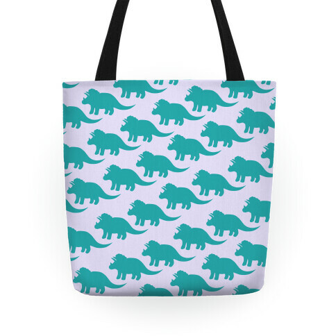 Triceratops Dino Pattern Tote