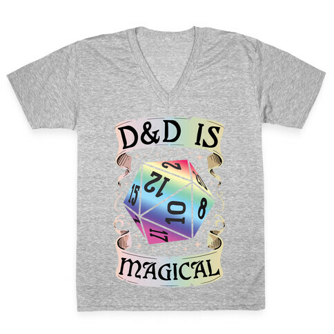 D&D Is Magical V-Neck Tee Shirt