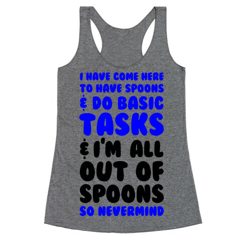 All Out of Spoons Racerback Tank Top