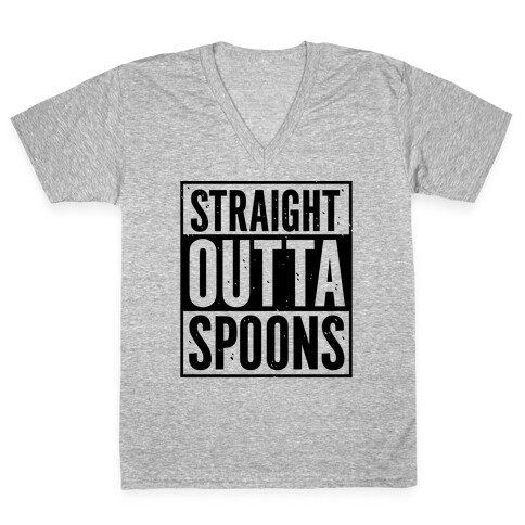 Straight Outta Spoons V-Neck Tee Shirt