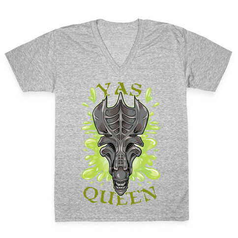 Yas Queen Xenomorph V-Neck Tee Shirt