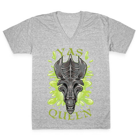 Yas Queen Xenomorph V-Neck Tee Shirt