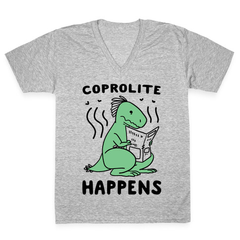 Coprolite Happens V-Neck Tee Shirt