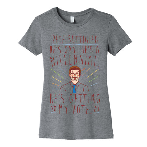 Pete Buttigieg 2020 He's Getting My Vote Womens T-Shirt