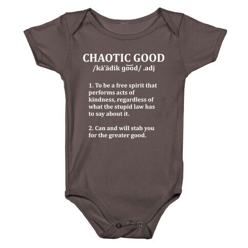 Chaotic Good Definition Baby One-Piece