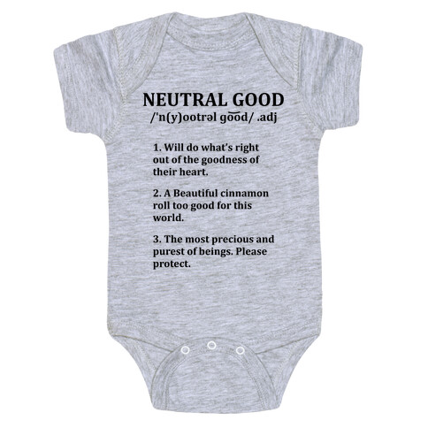 Neutral Good Definition Baby One-Piece