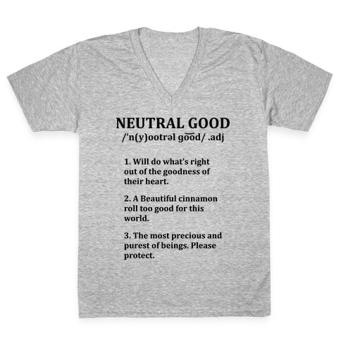 Neutral Good Definition V-Neck Tee Shirt