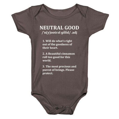 Neutral Good Definition Baby One-Piece