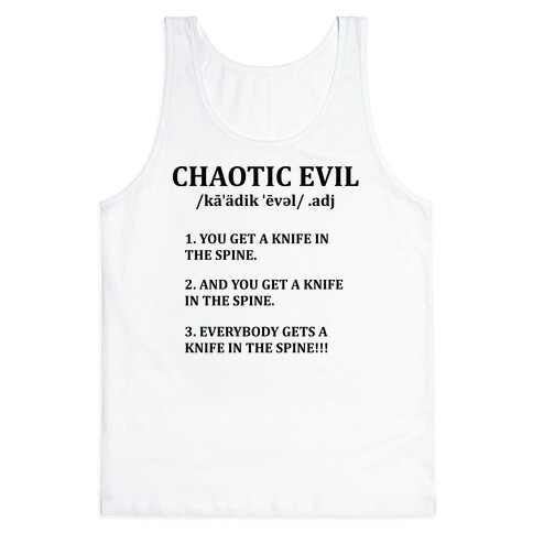 Chaotic evil Definition Tank Top