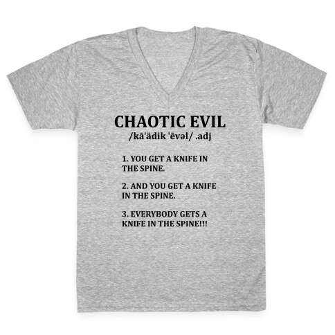 Chaotic evil Definition V-Neck Tee Shirt