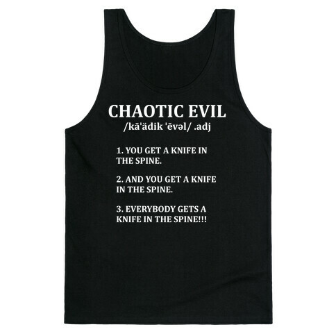 Chaotic evil Definition Tank Top