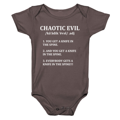 Chaotic evil Definition Baby One-Piece