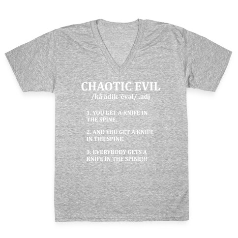 Chaotic evil Definition V-Neck Tee Shirt