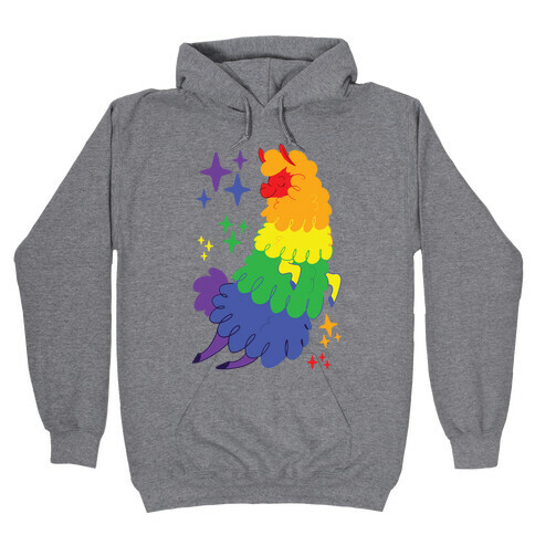 Gay Llama Hooded Sweatshirt