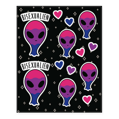 Bisexualien Stickers and Decal Sheet