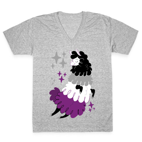 Ace Llama V-Neck Tee Shirt