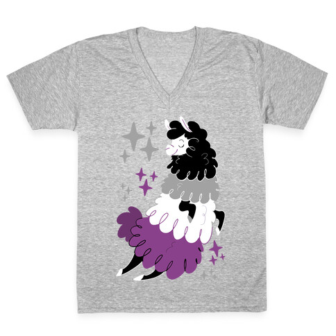 Ace Llama V-Neck Tee Shirt