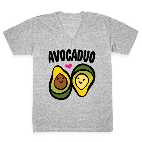 Avocaduo Pairs Shirt V-Neck Tee Shirt