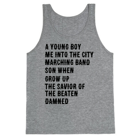 When I Was a Young Boy (2 of 2 pair) Tank Top