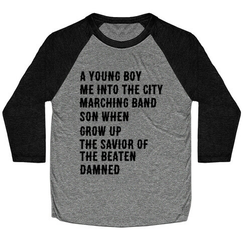 When I Was a Young Boy (2 of 2 pair) Baseball Tee