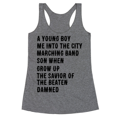 When I Was a Young Boy (2 of 2 pair) Racerback Tank Top