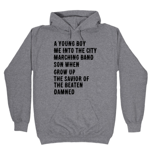 When I Was a Young Boy (2 of 2 pair) Hooded Sweatshirt